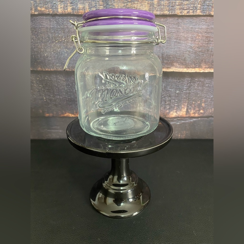 Halloween Pumpkin Glass Mason Jar/Canister 🎃